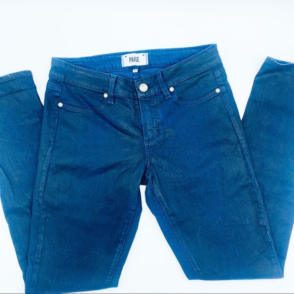 NWOT Paige Skinny Jeans Jeggings Dark denim SZ 27 - Picture 1 of 5